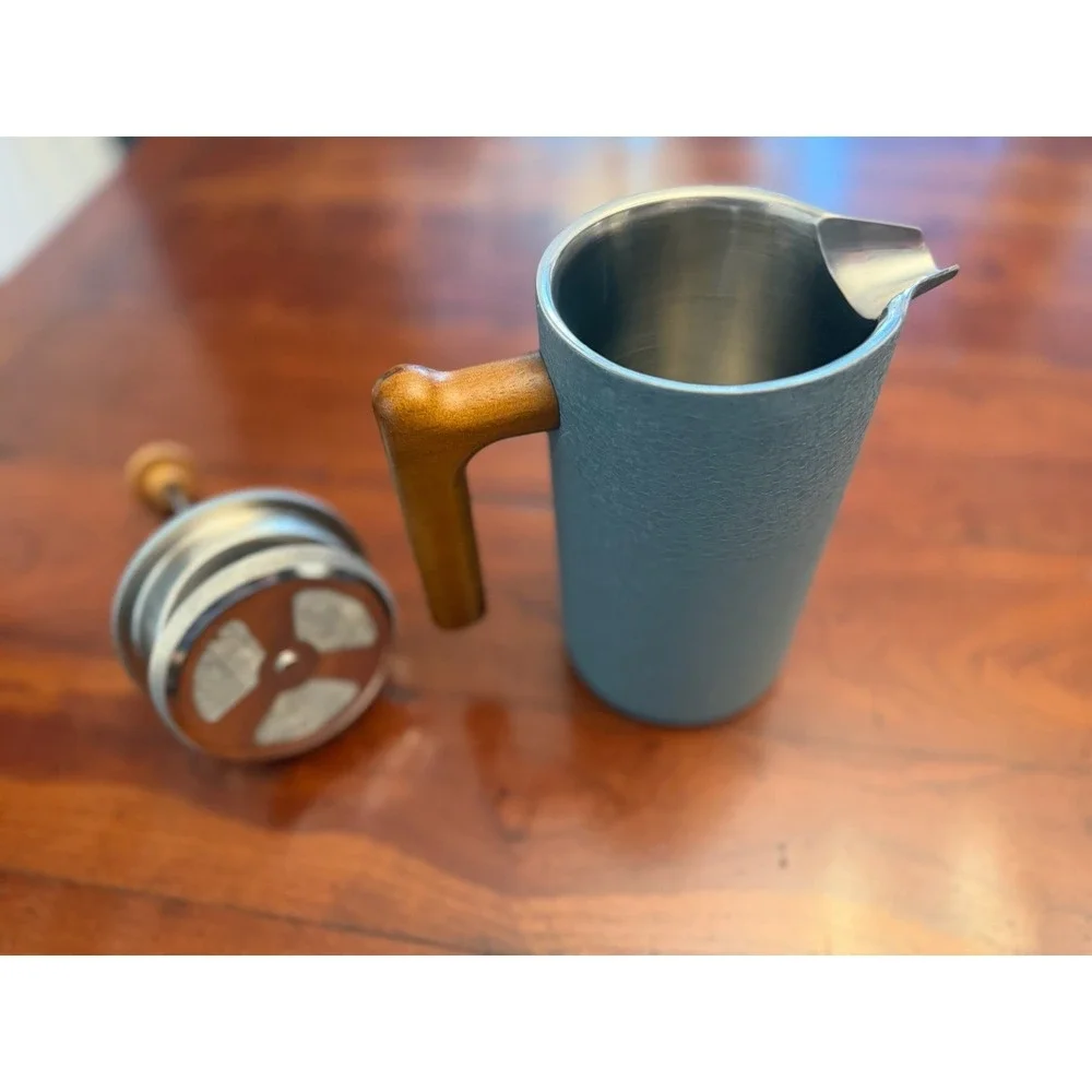 Poliviar Stainless Steel French Press Coffee Maker 34 oz Insulated Wood Handle - Picture 5 of 6
